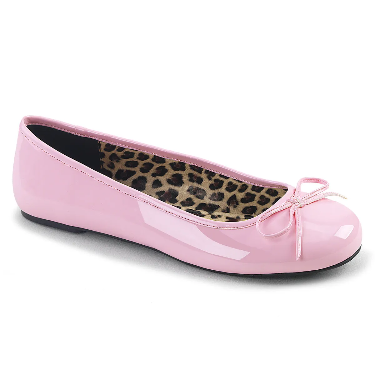 ANNA-01 Pleaser Pink Label Baby Pink Patent Sexy Single Soles (Fetish Footwear)