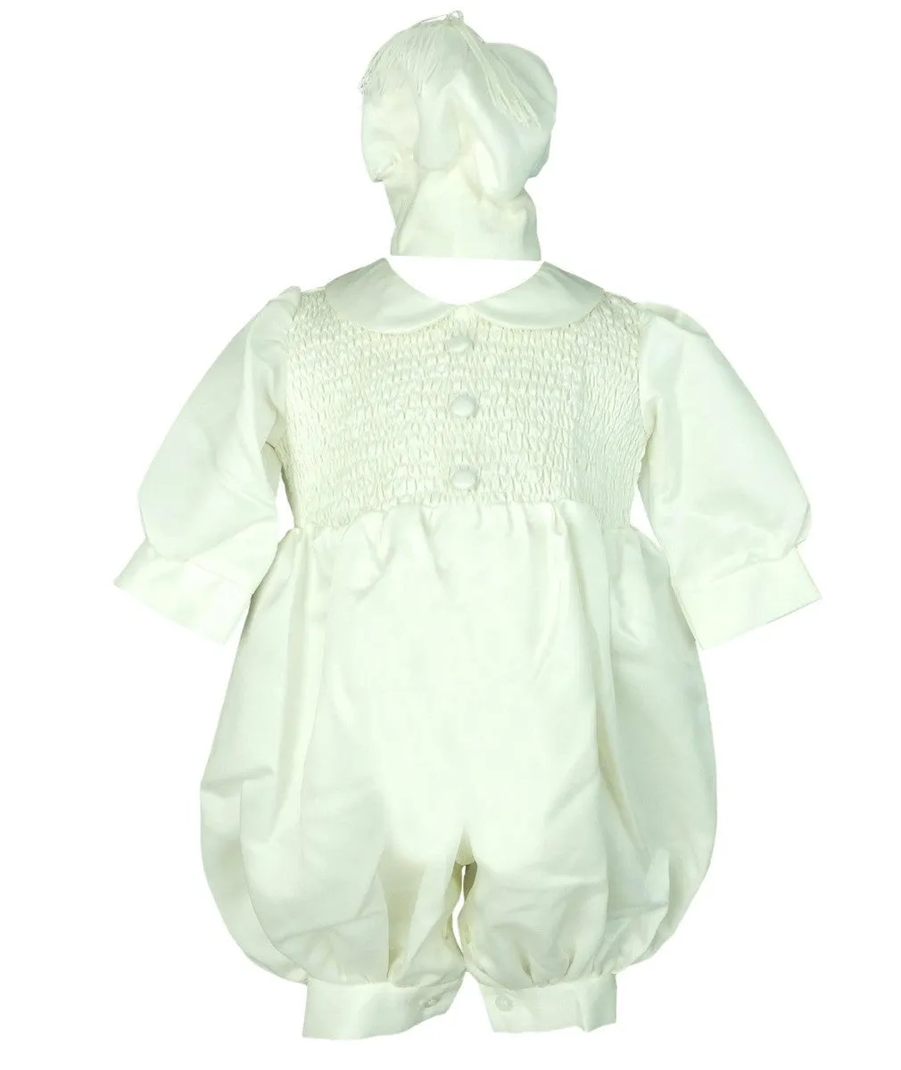 Baby Boys Jumpsuit Christening Baptism Outfit - Ivory