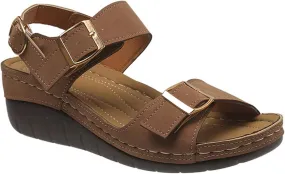 BBPM Women's Summer Arch Support Sandals Adjustable Hook Loop Casual Platform Sandals Comfort Elastic Slip-on Light Weight Slingback Casual Walking Sandals