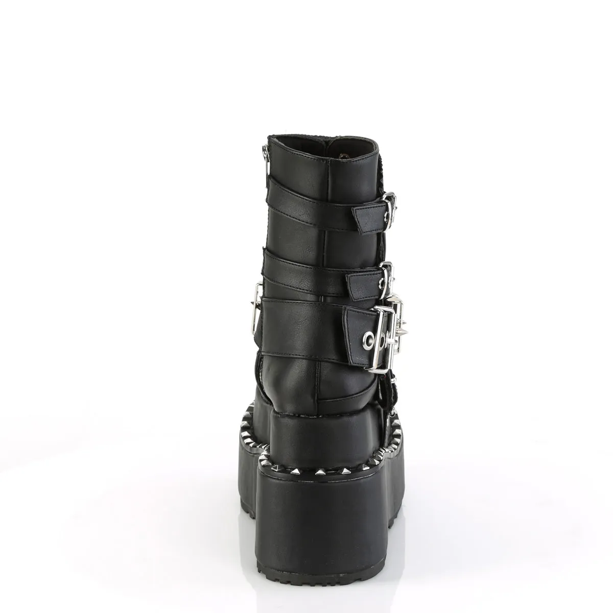 BEAR-150 DemoniaCult Black Vegan Leather Sexy Women's Ankle Boots (Alternative Footwear)