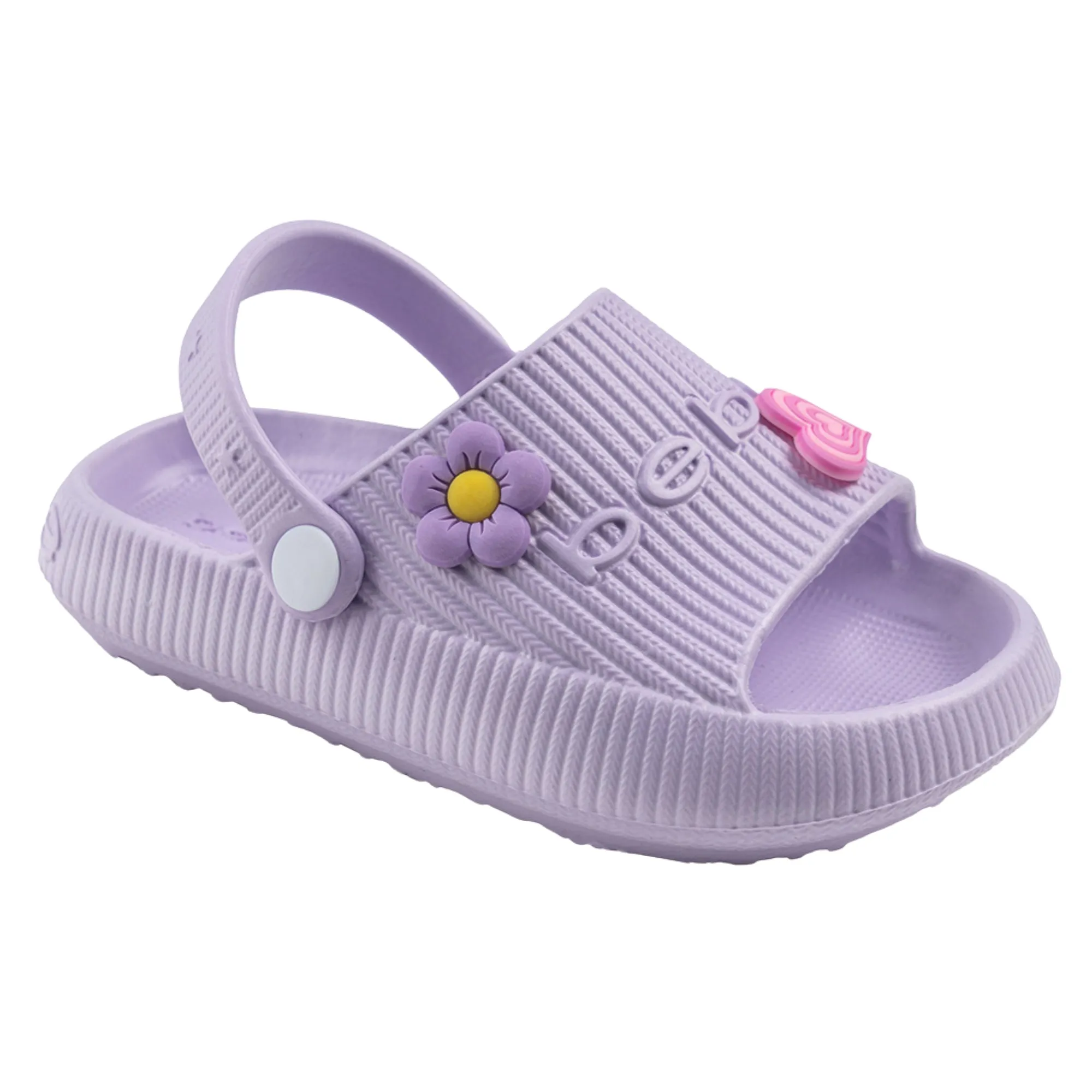 bebe Girls' Sandals - Comfortable Slides for Kids, Slip on Shoes and Sandals for Girls (Toddler)