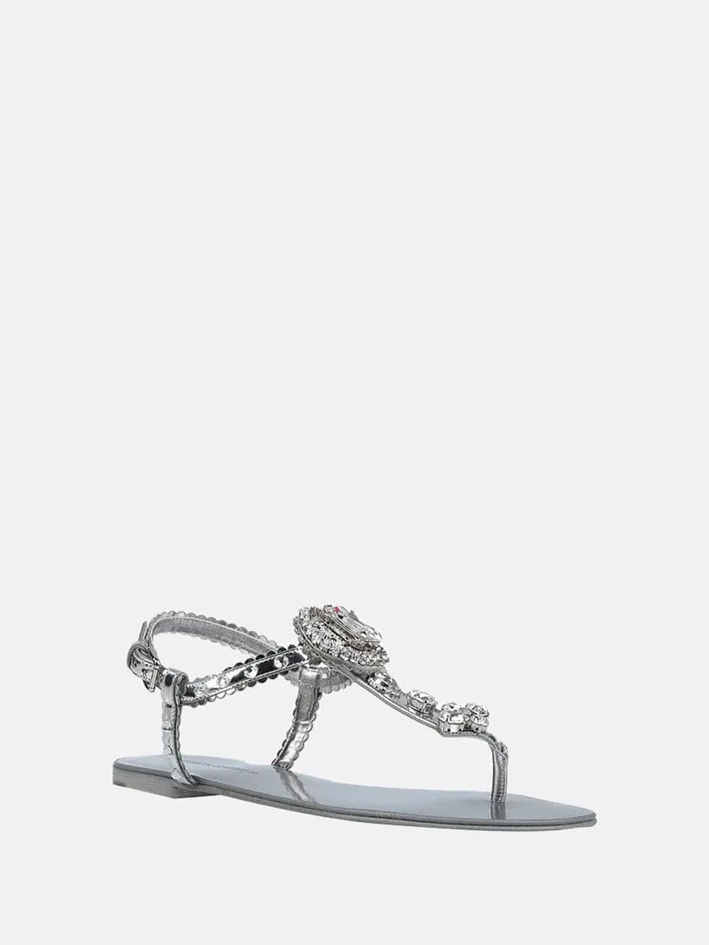 Bejewelled Appliqué Sandals