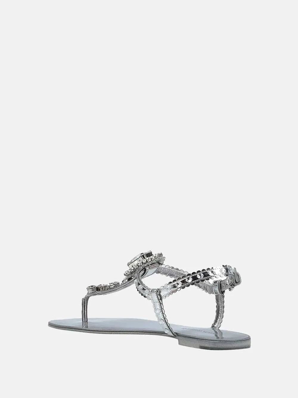 Bejewelled Appliqué Sandals