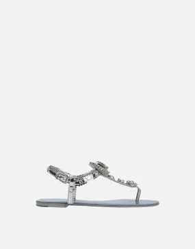 Bejewelled Appliqué Sandals