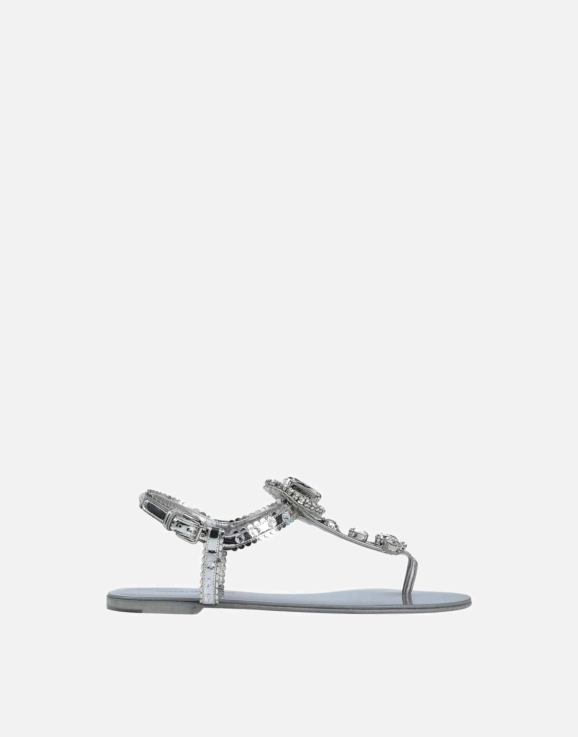 Bejewelled Appliqué Sandals