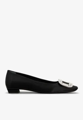 Belle Vivier Satin Ballet Flats