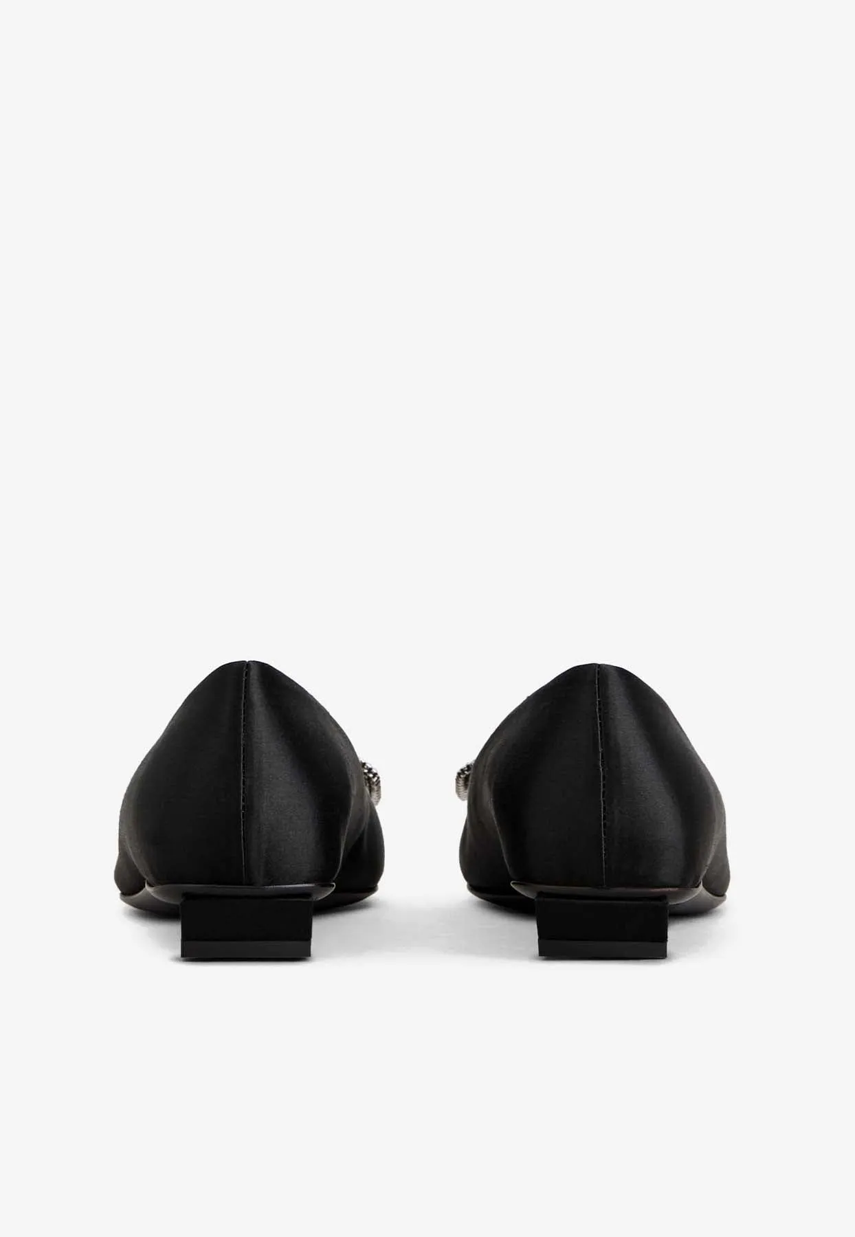 Belle Vivier Satin Ballet Flats