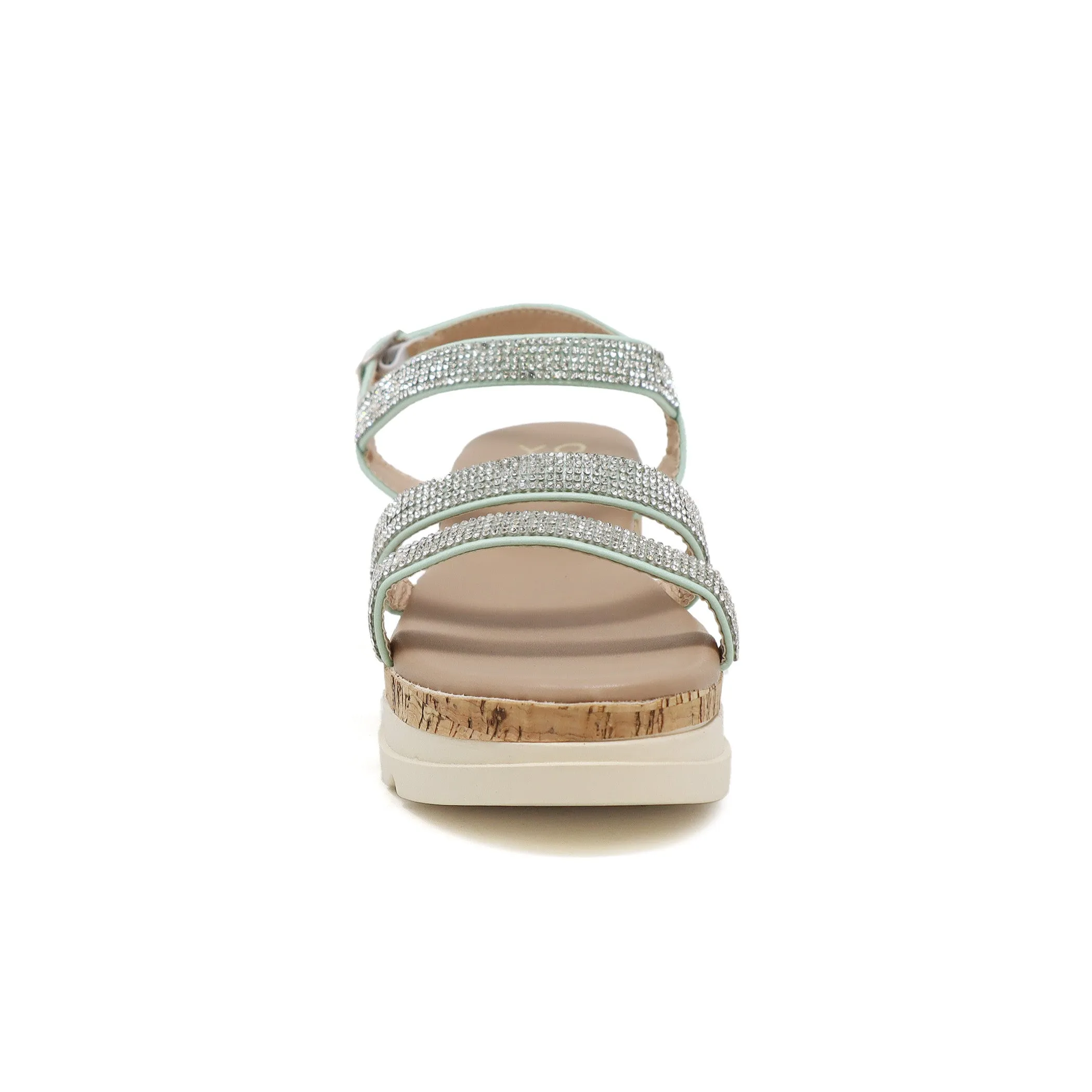 BRENDA-22 Women's Open Toe Platform Sandal With PU Strap