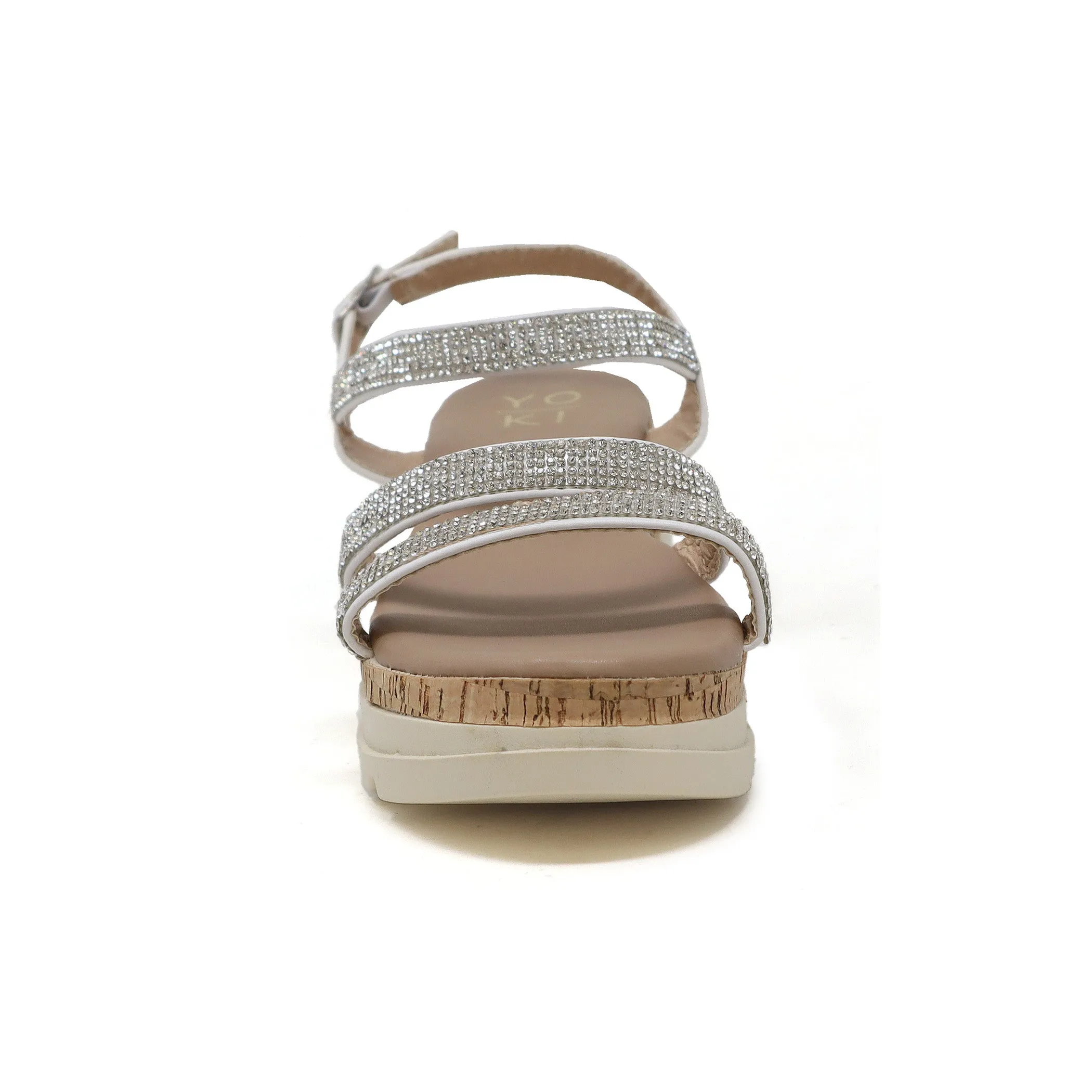 BRENDA-22 Women's Open Toe Platform Sandal With PU Strap