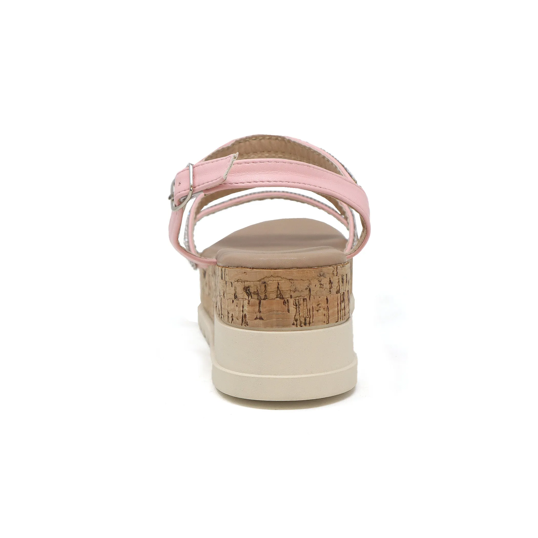 BRENDA-22 Women's Open Toe Platform Sandal With PU Strap