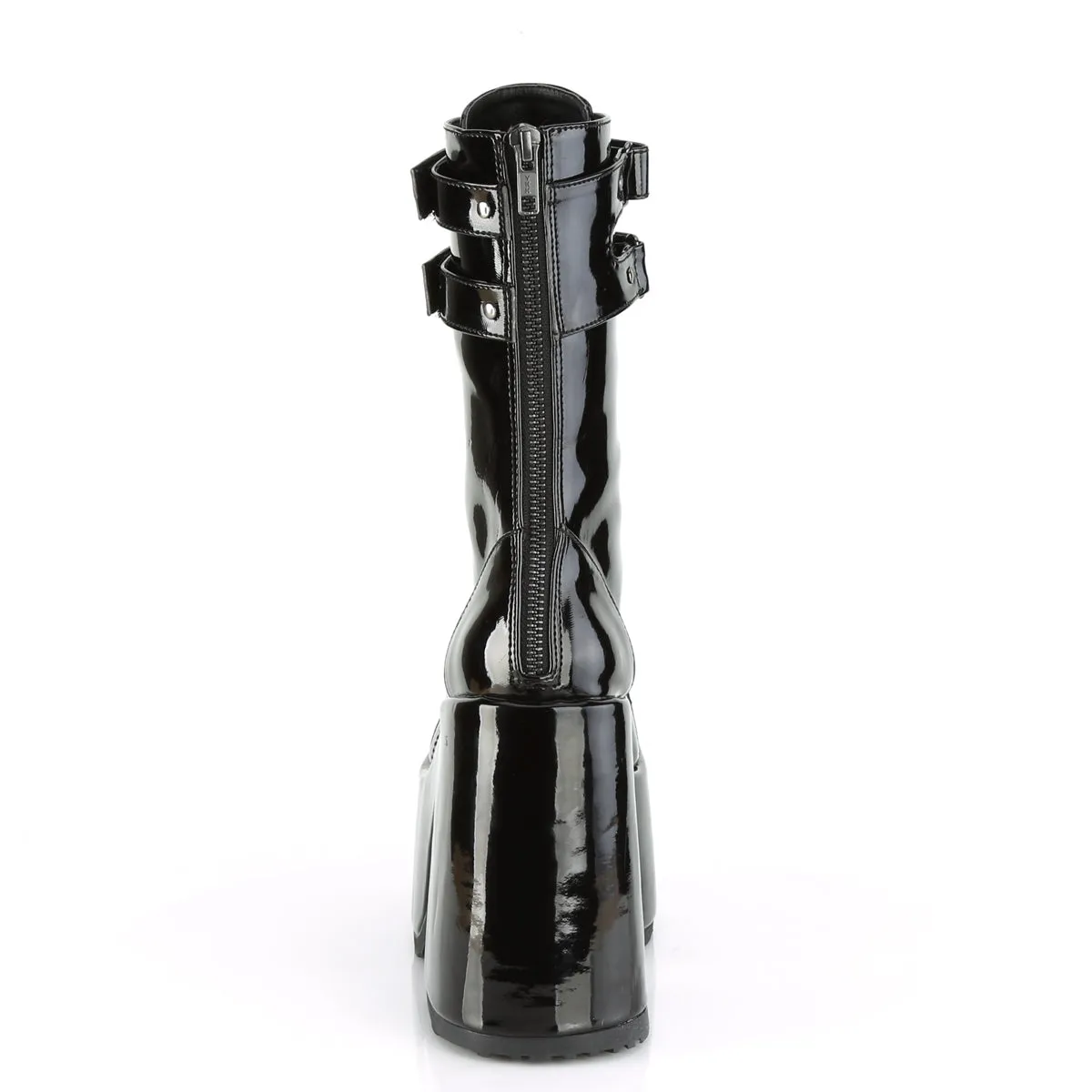 CAMEL-250 DemoniaCult Black Patent Sexy Women's Mid-Calf & Knee High Boots (Alternative Footwear)