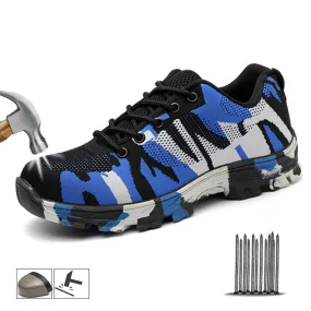 Camouflage Steel Toe Safety Work Shoes