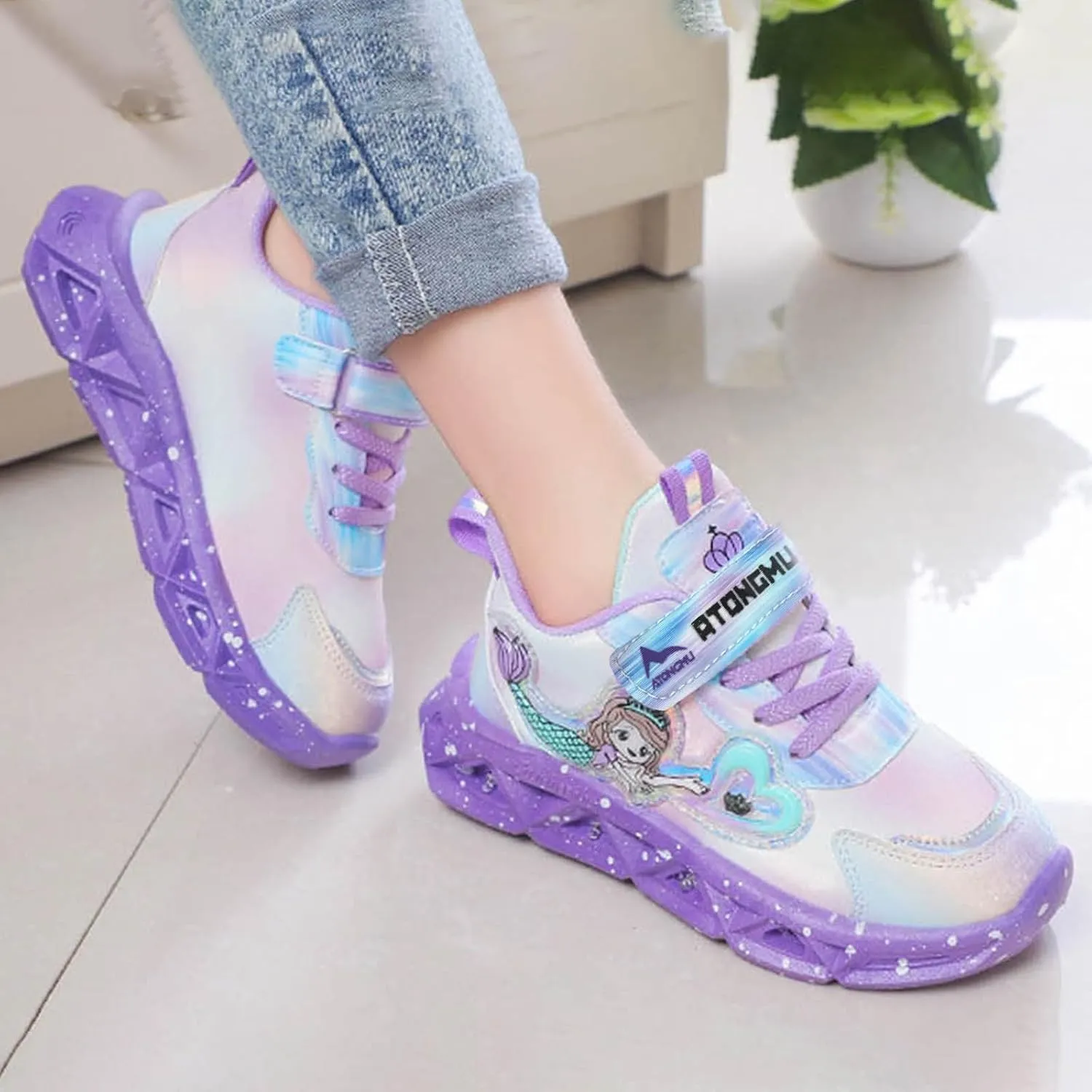 Cathalem LED Light Up Tennis Shoes for Boys Girls Kids Walking Shoes for Toddler Fashion Casual Non-Slip Shoes