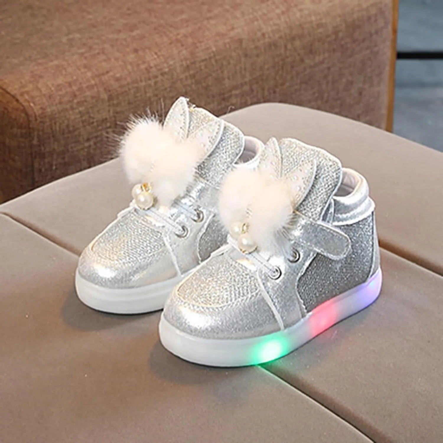 Cathalem Sneakers for Girls Boys Baby Toddler LED Light Up Casual Shoes 1-7 Years Old Kids Cartoon Sport Shoes Sneakers