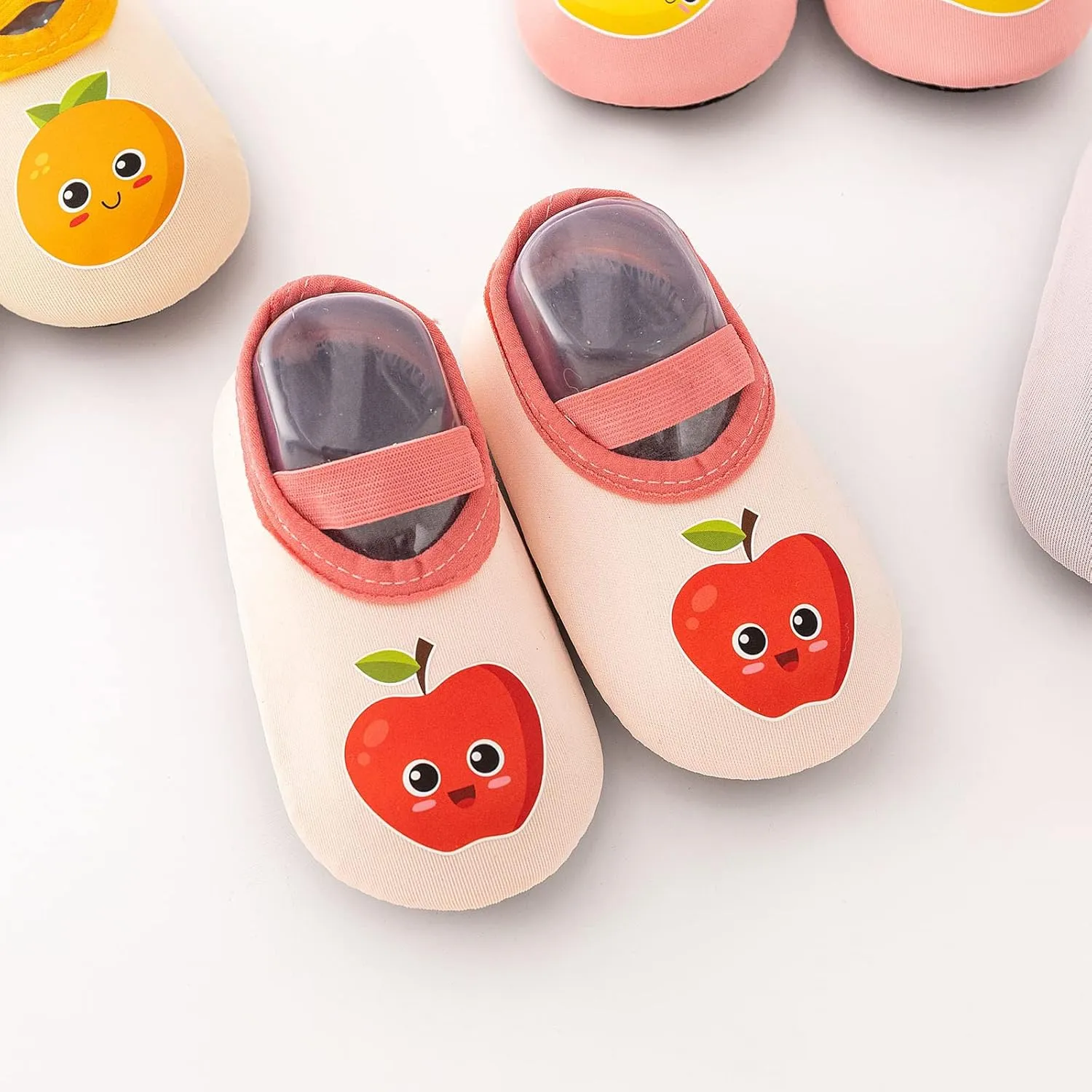 Children Infant Infant Shoes Spring and Summer Boys and Girls Flat Bottoms Slip On Soft Comfortable Simple Design Cartoon Fruit Pattern Footy Shoes for Girls