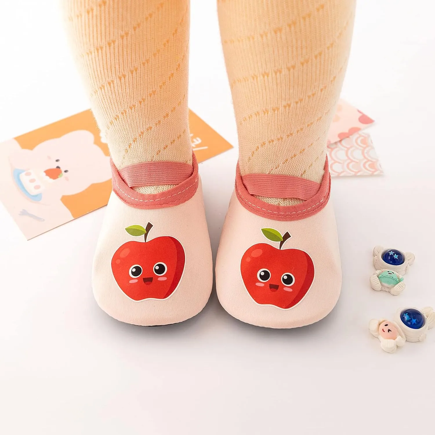 Children Infant Infant Shoes Spring and Summer Boys and Girls Flat Bottoms Slip On Soft Comfortable Simple Design Cartoon Fruit Pattern Footy Shoes for Girls