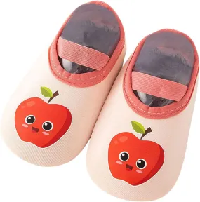 Children Infant Infant Shoes Spring and Summer Boys and Girls Flat Bottoms Slip On Soft Comfortable Simple Design Cartoon Fruit Pattern Footy Shoes for Girls