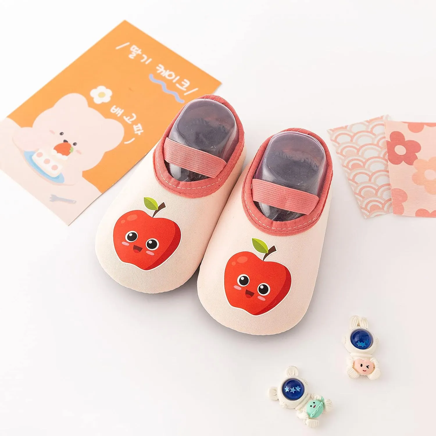 Children Infant Infant Shoes Spring and Summer Boys and Girls Flat Bottoms Slip On Soft Comfortable Simple Design Cartoon Fruit Pattern Footy Shoes for Girls