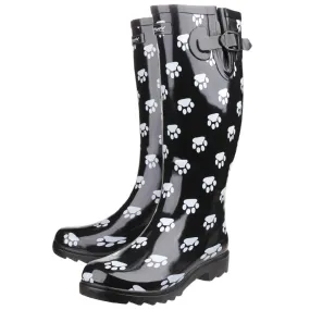 Cotswold Womens Dog Paw Wellingtons