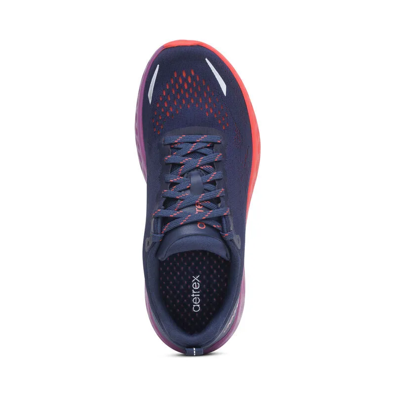 Danika Arch Support Sneaker in Navy and Coral