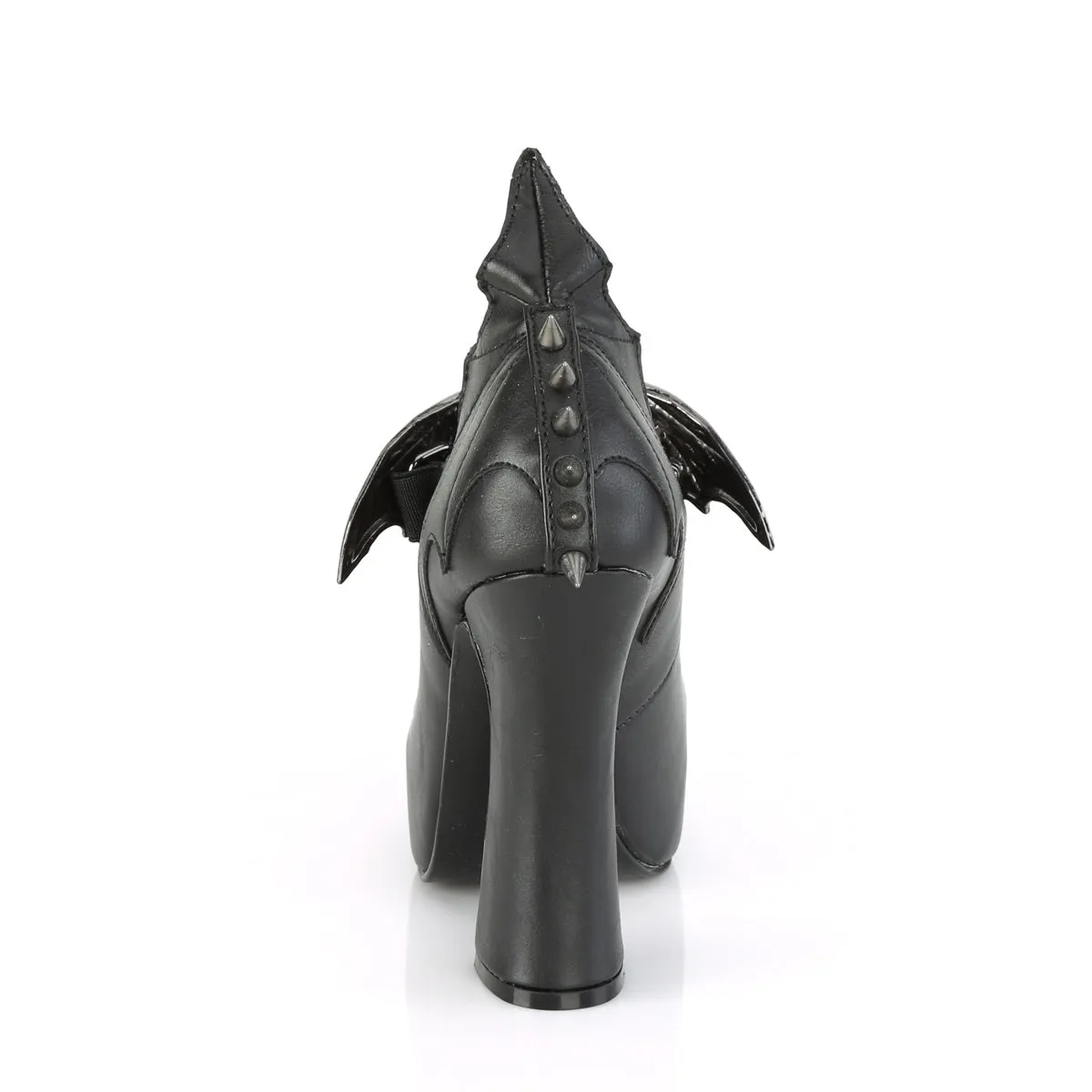 DEMON-18 DemoniaCult Black Vegan Leather Sexy Women's Heels & Platform Shoes (Alternative Footwear)