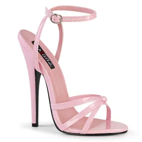 DOMINA-108 Devious Domina Baby Pink Patent Sexy Single Soles (Fetish Footwear)