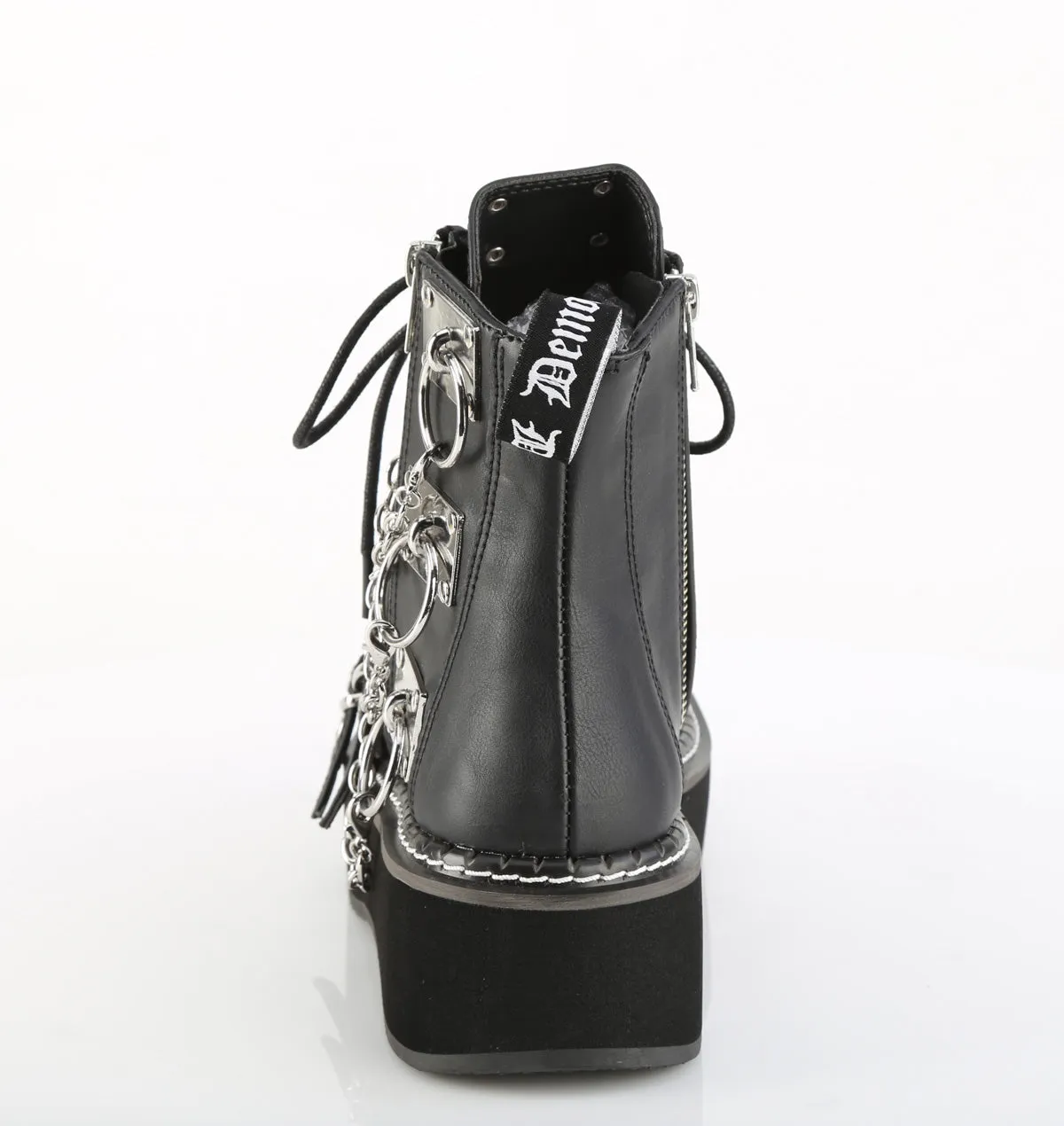 EMILY-57 DemoniaCult Black Vegan Leather Sexy Women's Ankle Boots (Alternative Footwear)
