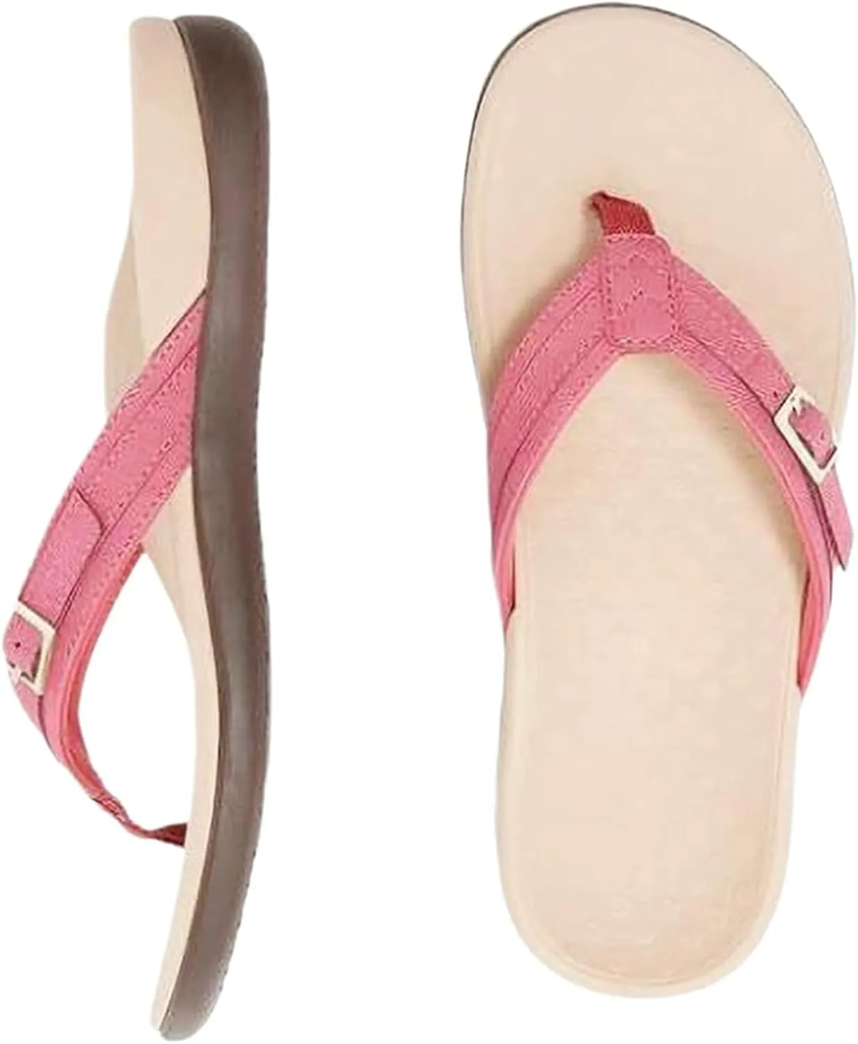 Flip Flops Sandals for Women Summer Casual Flat Slip On Walking Shoes Casual Thongs Comfort Slip-on Sandal Beach Shoes