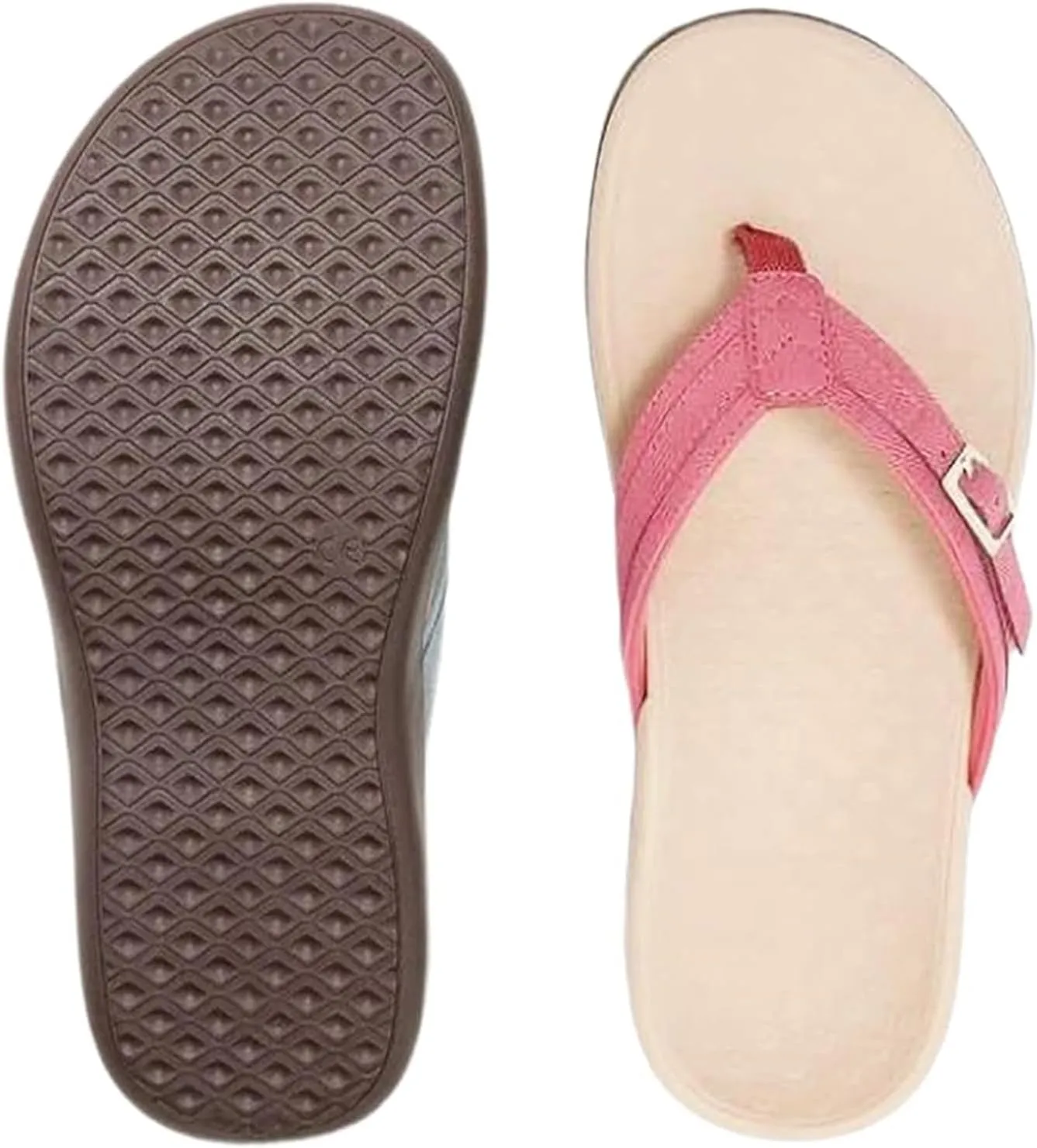 Flip Flops Sandals for Women Summer Casual Flat Slip On Walking Shoes Casual Thongs Comfort Slip-on Sandal Beach Shoes