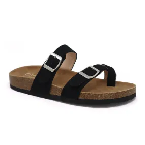 GIAN-89 Women's Plaid Straps With Buckle Sandal