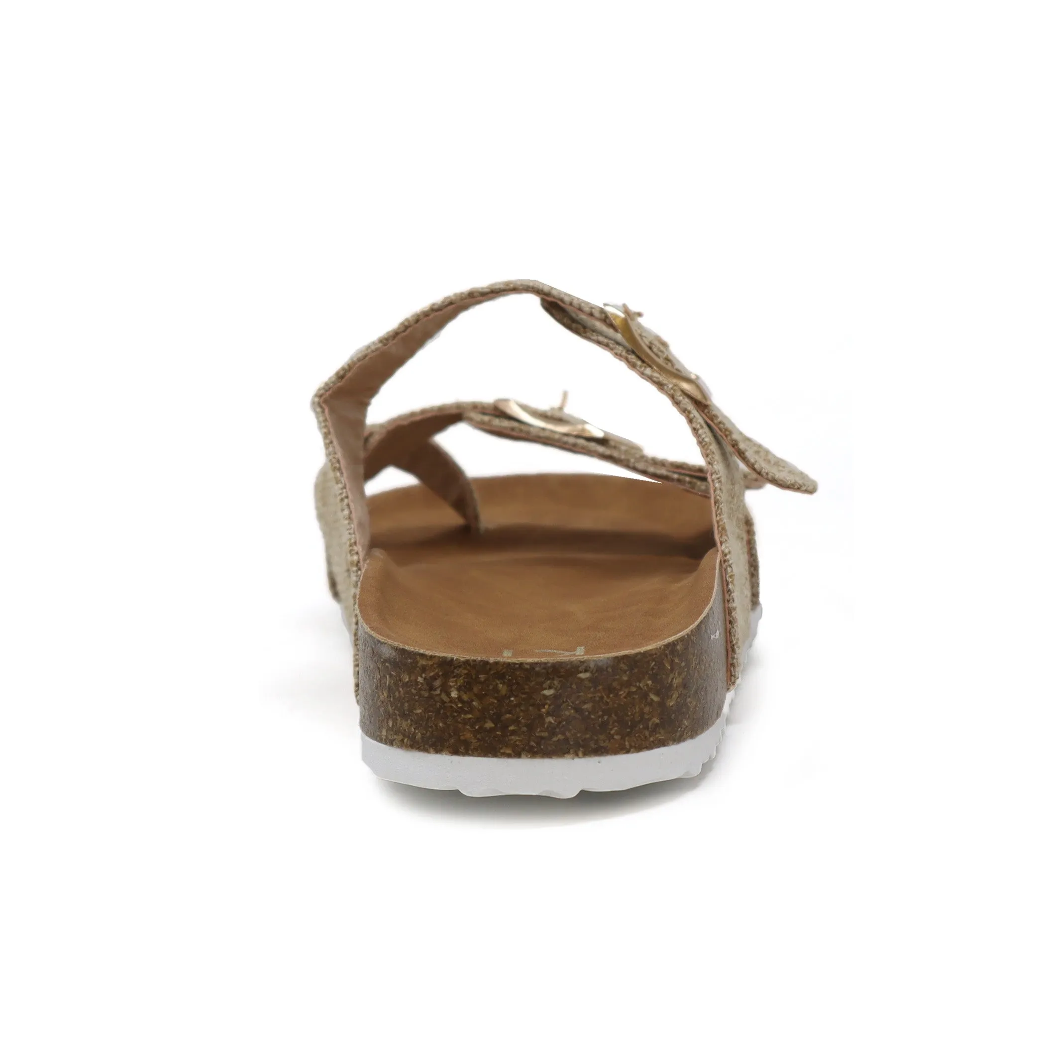 GIAN-89 Women's Plaid Straps With Buckle Sandal