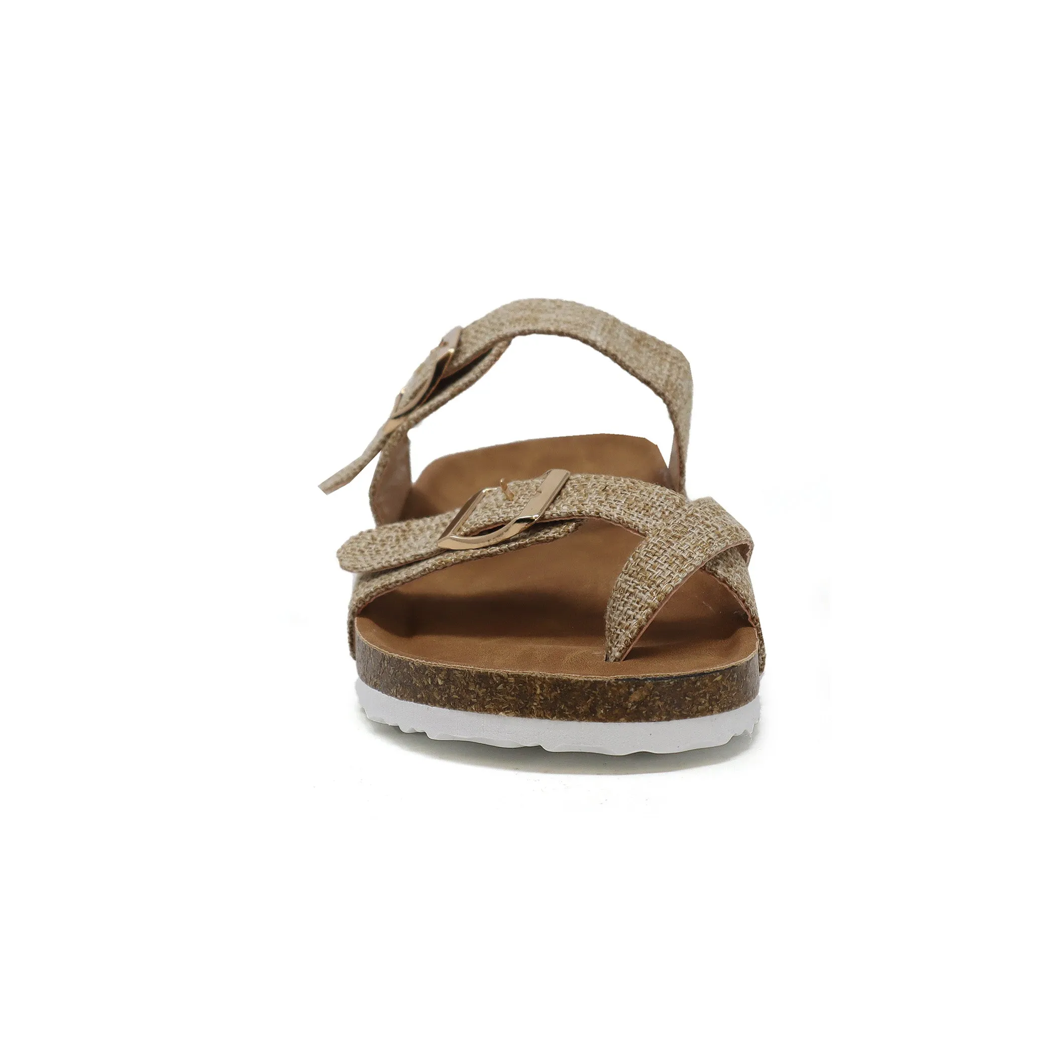 GIAN-89 Women's Plaid Straps With Buckle Sandal