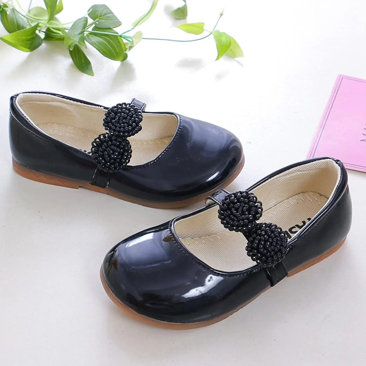 Girl's Mary Jane School Uniform Shoes Toddler Little Kid Dress Shoes Girl Ballet Flat Flower Girl Dress Toddler Shoes