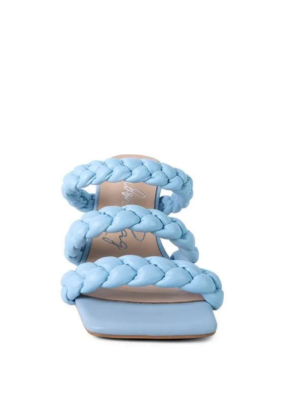 High Bae Pointed Heel Braided Sandals