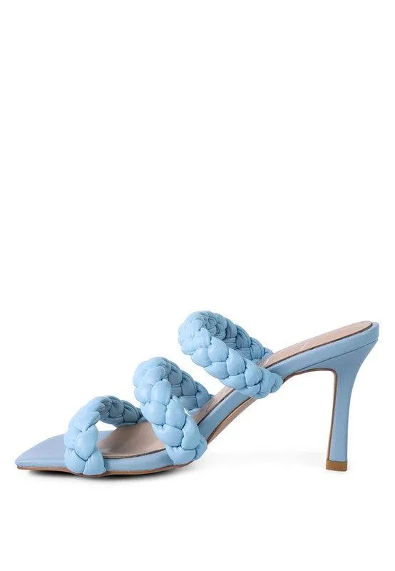 High Bae Pointed Heel Braided Sandals