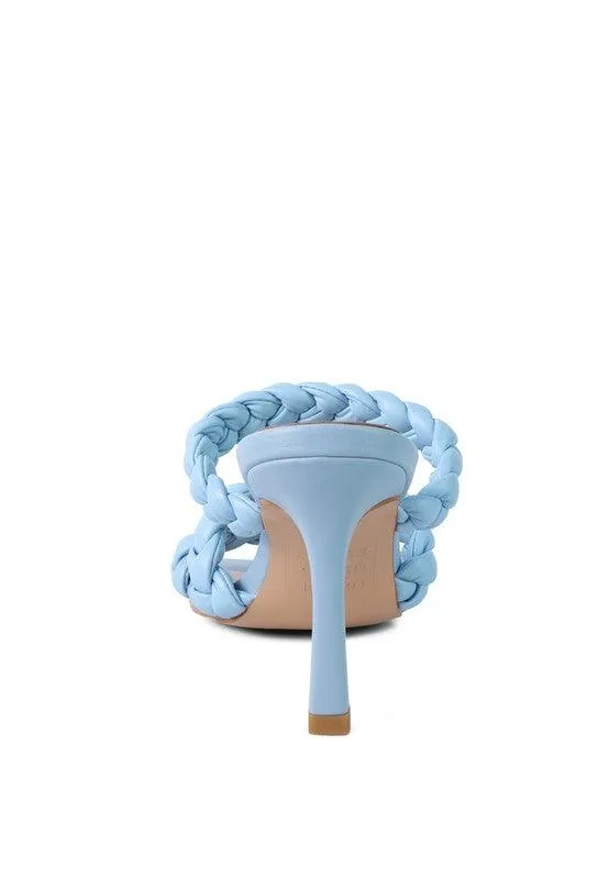 High Bae Pointed Heel Braided Sandals