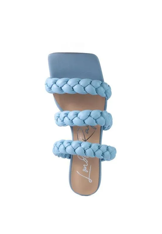 High Bae Pointed Heel Braided Sandals