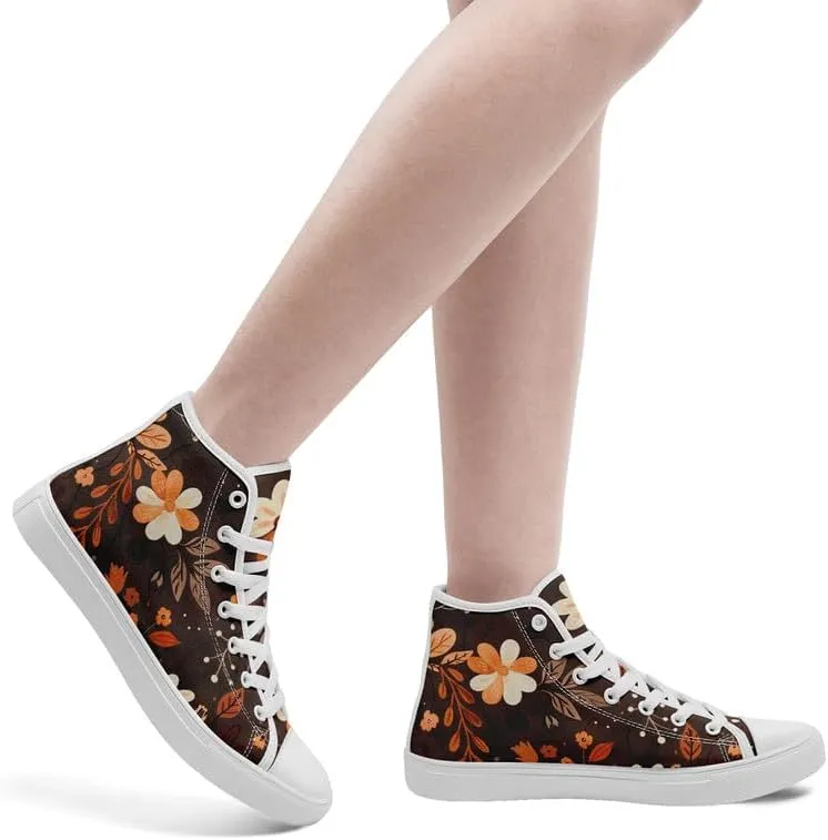 High-top Canvas Shoes for Girls Boys Lightweight Yoga Casual Walking Sneakers Anti-Slip White Flat Footwear Unisex