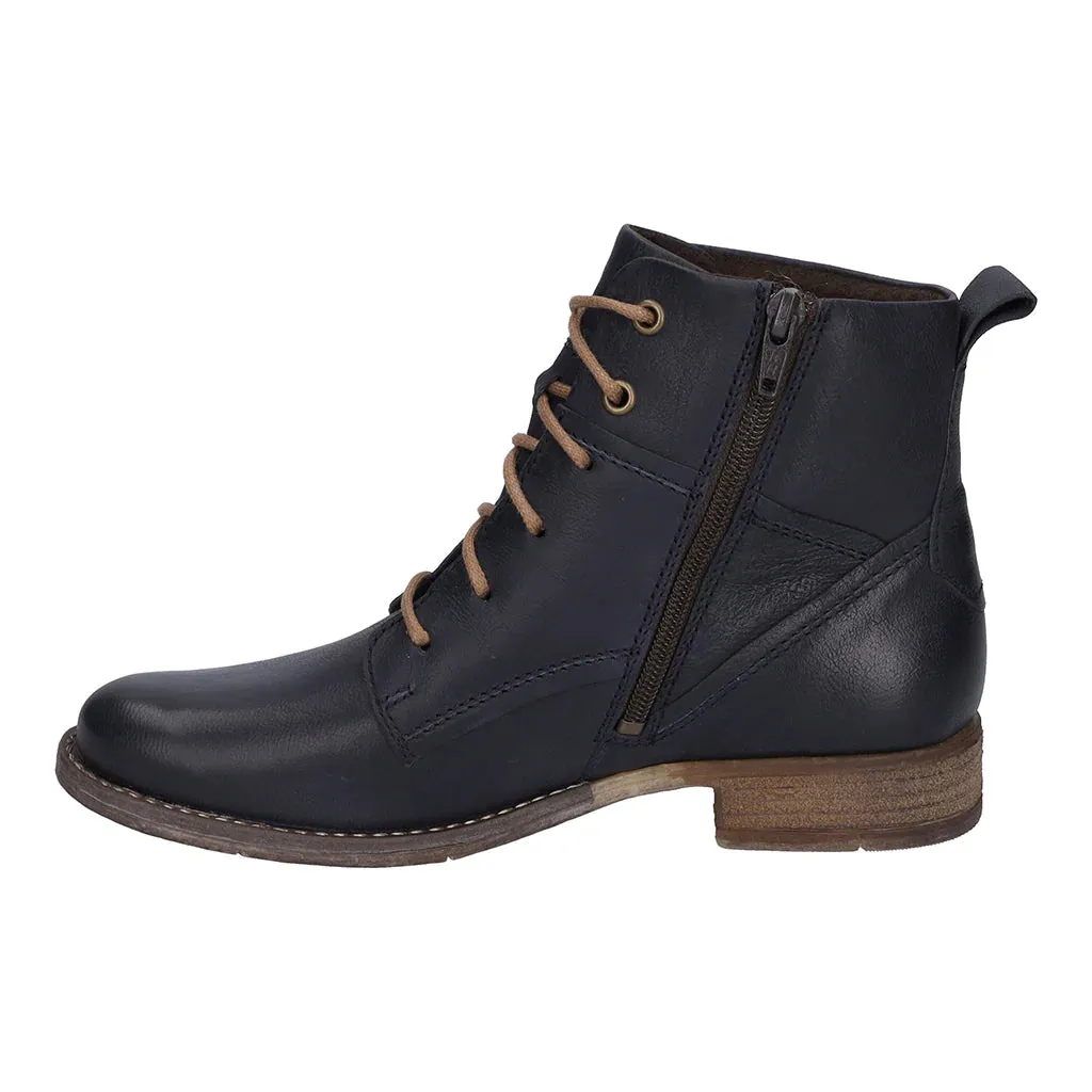 Josef Seibel Women's Sienna 95 Leather Ankle Boots Ocean Blue