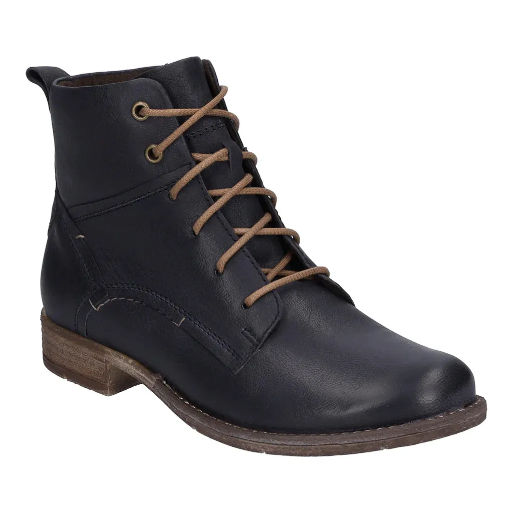 Josef Seibel Women's Sienna 95 Leather Ankle Boots Ocean Blue