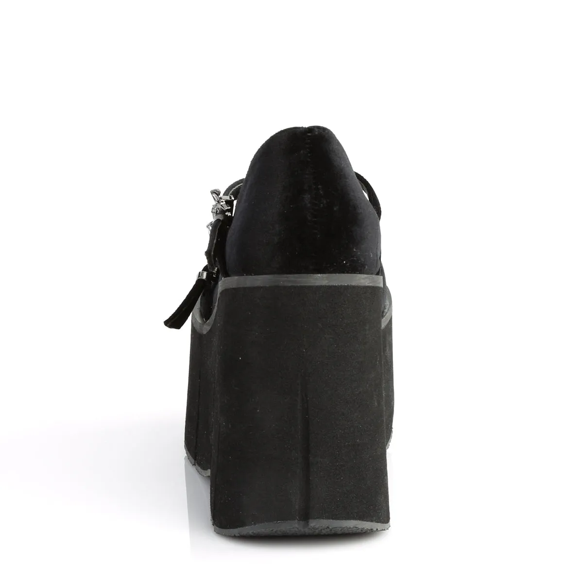 KERA-10 DemoniaCult Black Velvet Sexy Women's Heels & Platform Shoes (Alternative Footwear)