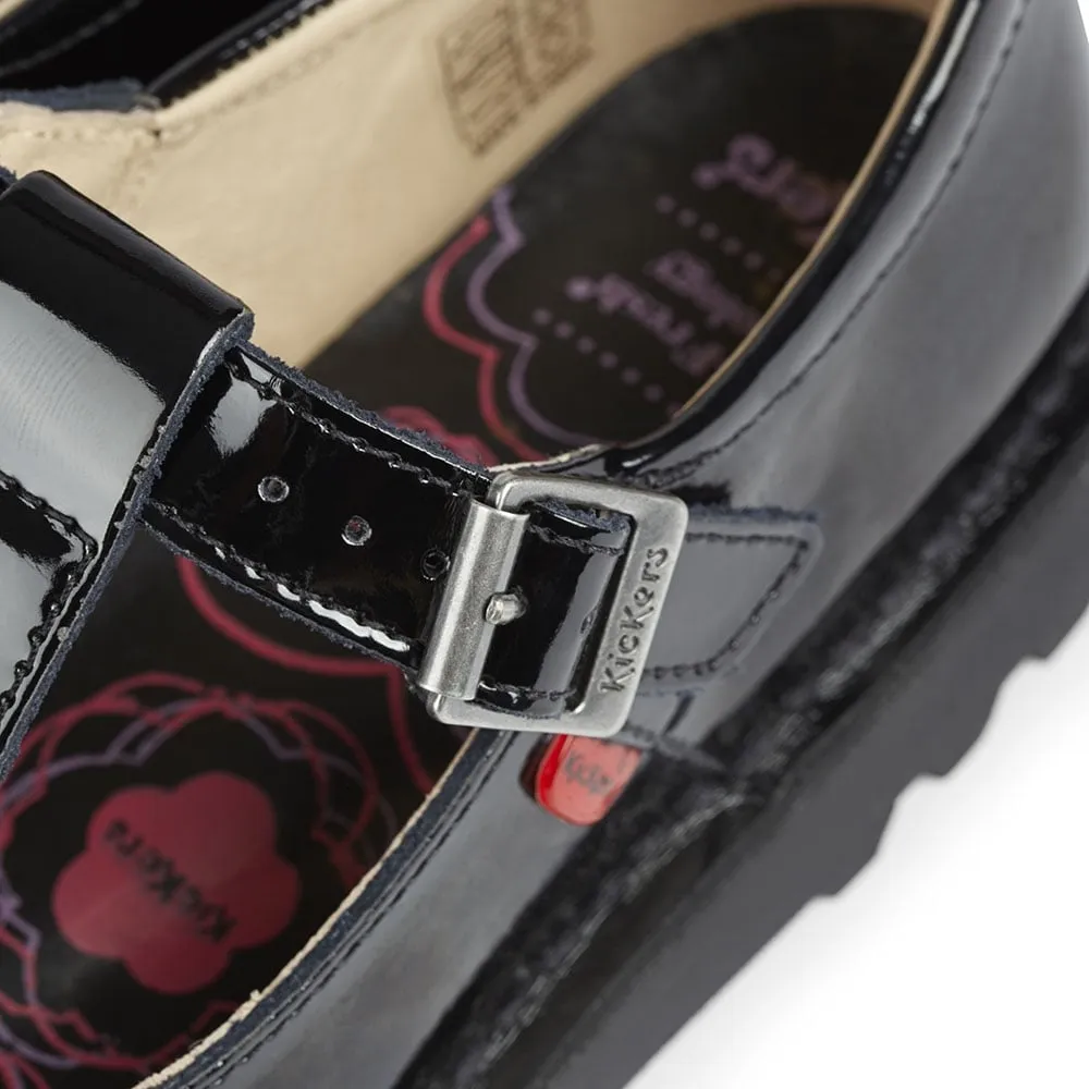 Kickers Kick T classic T Bar shoe  31-39 BLACK  Patent