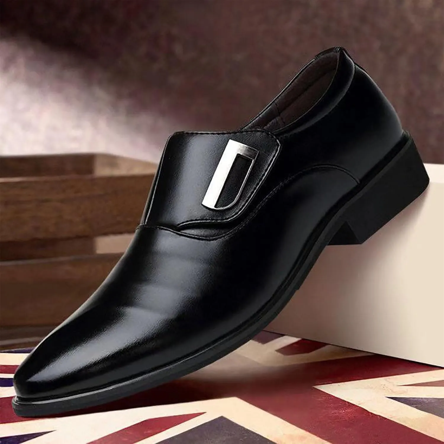 Leather Men Outdoor Slip On Business Casual Leather Shoes Classic Soft Moccasins Breathable Men Flats Driving Shoes