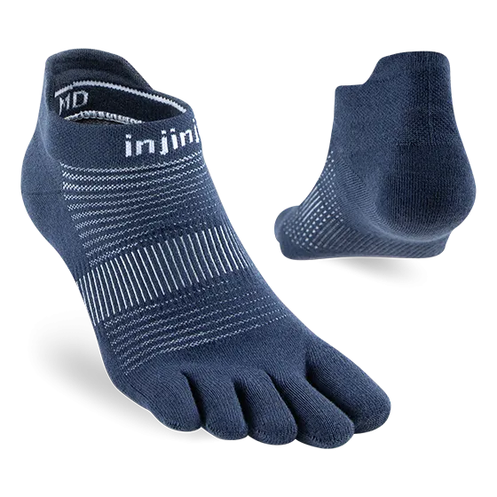 Lightweight No Show Toe Socks in Navy