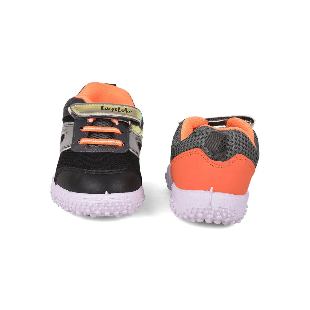 Lucy & Luke (Orange) Sports Lacing Running Shoes For Kids By Liberty