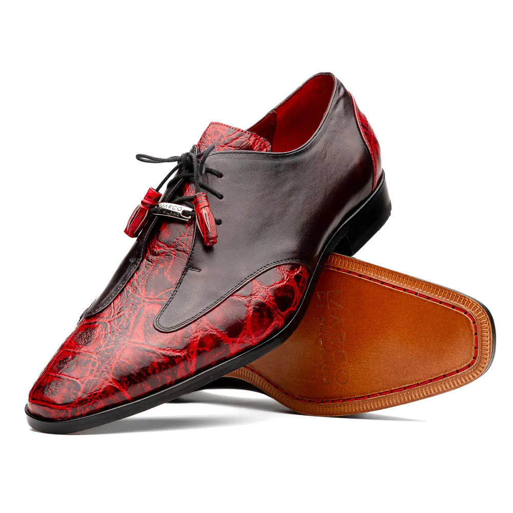 Marco Di Milano Anzio Alligator and Leather Black Cherry