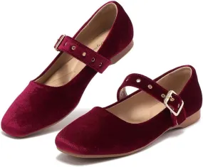 Mary Jane Shoes Women Fishnet Mesh Ballet Flats with Strap Buckle Closed Toe MaryJanes Shoes Ballerina Flats for Women Dressy Comfortable