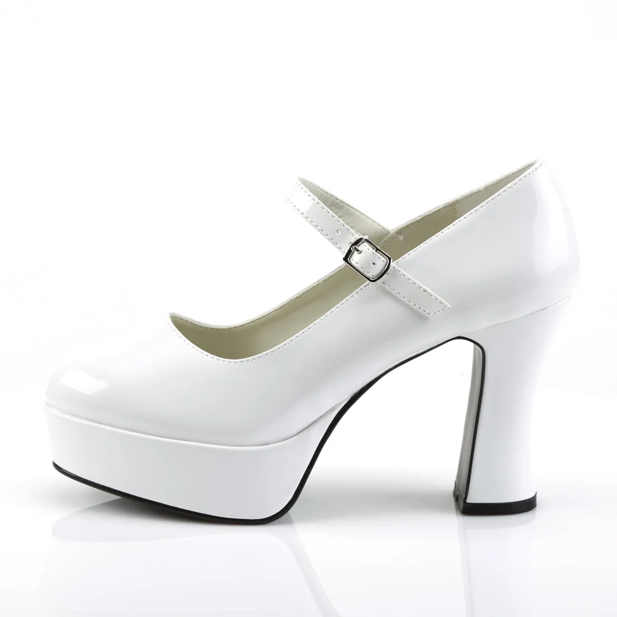 MARYJANE-50 Funtasma White Patent Fancy Dress Women's Shoes (Fantasy Footwear)