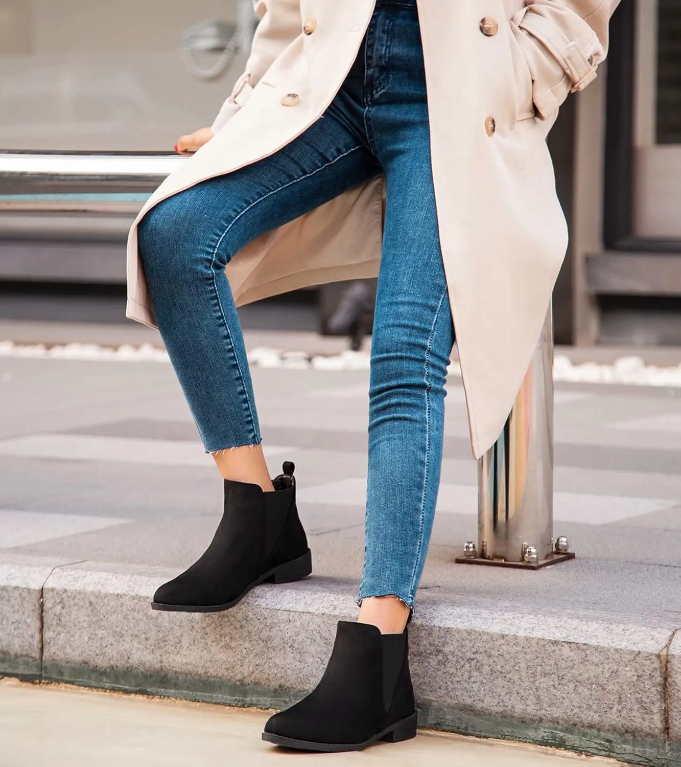 MaxMuxun Women's Chelsea Boots Fashion Winter Fall Ankle Booties