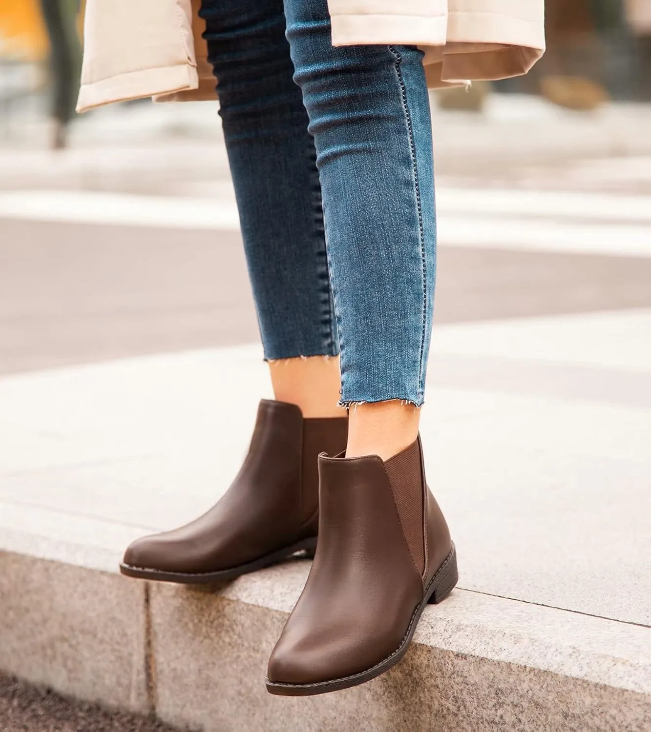 MaxMuxun Women's Chelsea Boots Fashion Winter Fall Ankle Booties